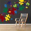 Puzzle Pieces Wall Decal Decor Kids Room Puzzles Wall Vinyl Removable Kids Wallpaper Decal, d06