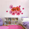 Hibiscus Flower Wall Decal Mural Removable Hawaii Flowers Wall Decor Bedroom Art Mural, n05