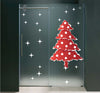 Red Paper Christmas Tree Wall Decal Decor Removable Winter Decorations Room Wall Decal, h61