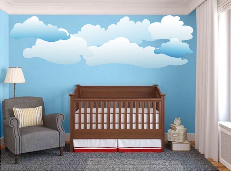 Clouds Decals Kids Decals Nursery Room Cloud Removable Decal Sky Wall Decor Sticker, n84