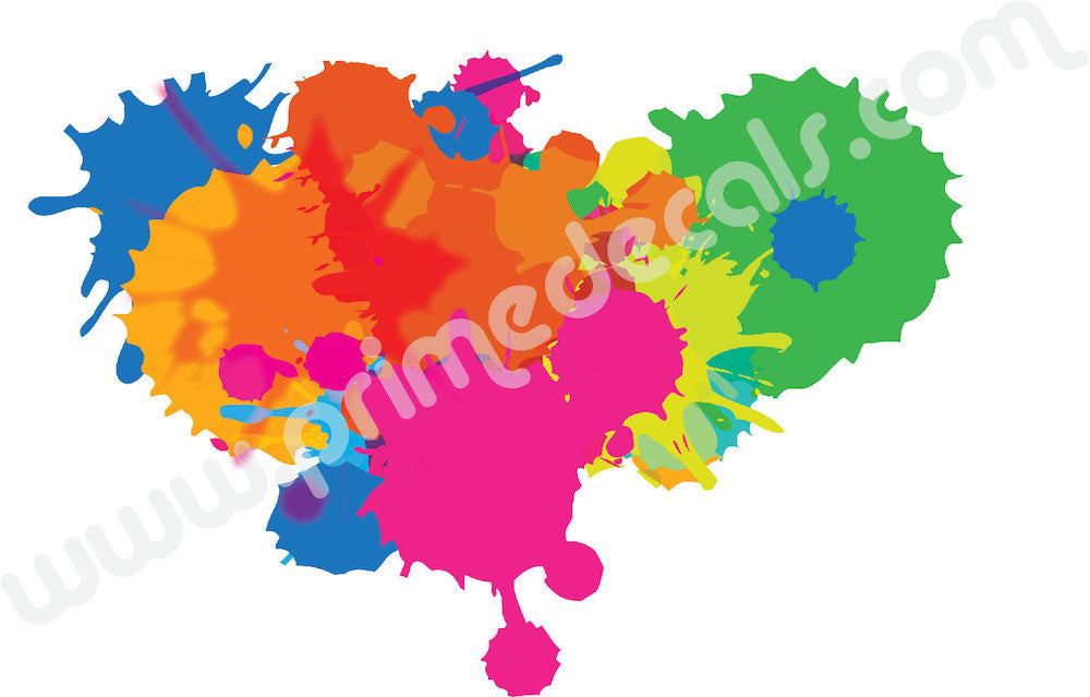 Color Splash Wall Decal Kids Room Colors Decor Removable Splashes Wall Stickers, n76