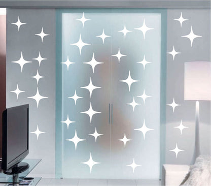 Bedroom Stars Wall Decal Kids Star Wallpaper Decor Bedroom Pattern Removable Decals, h54
