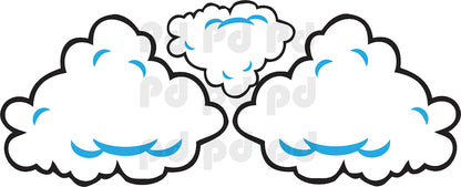 Cloud Wall Decals Kids Decals Game Room Wall Decor Decals Peel and Stick Clouds, b98