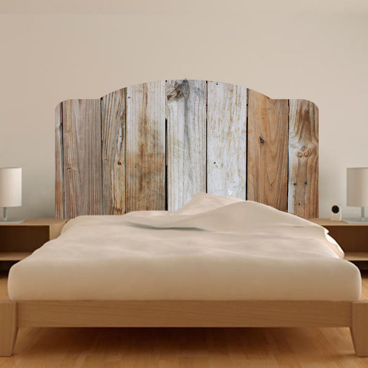 Rustic Headboard Wall Decal Bedroom Decor for Apartment Dorms Removable Headboard Art, c53