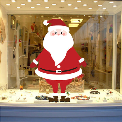Christmas Santa Claus Wall Decal Decor Removable Winter Decorations Room Wall Decal, h64