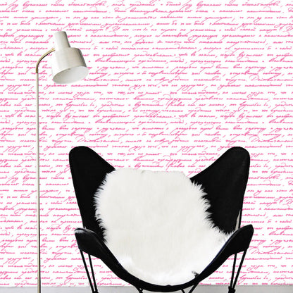 Interior Handwriting Wallpaper Decal Custom Wallpaper Sticker Personalized Wallpaper, w04