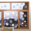 Removable Snowflake Wall and Window Decals Snowing Christmas Decor Snow Fall Mural, d28