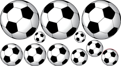 Soccer Balls Wall Decal Decor Removable Kids Room Wall Sport Football Room Decal, d97