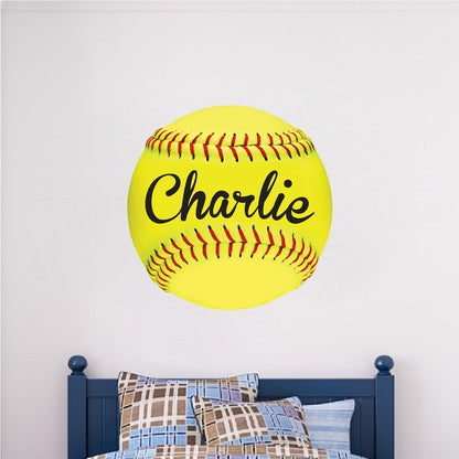 Custom Softball Wall Decal