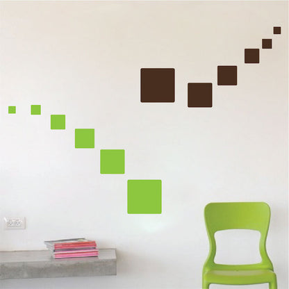 Squares Wall Decal Kids Room Abstract Decor Removable Square Customizable Wall Stickers, d37