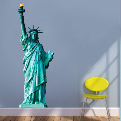 Statue of Liberty Wall Sticker New York Wall Decor Removable America Wall Decal USA Bedroom Art, a79