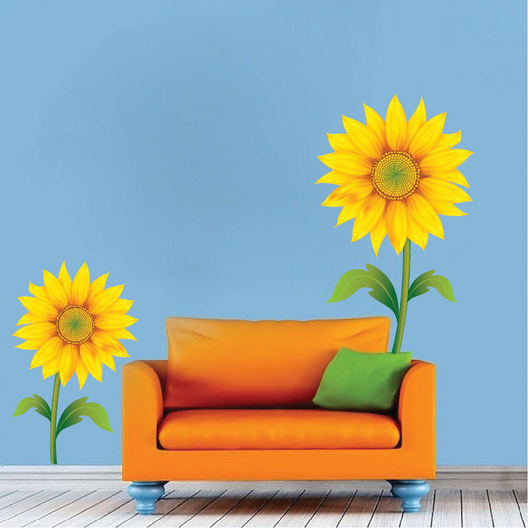 Sunflower Wall Decal Mural Removable Flowers Wall Decor Sun Flower Bedroom Art Mural, c56