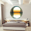 Sunset Wall Decal Beach Decor for Apartment Bedroom Ocean Sea Wall View Mural, a81