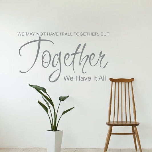 Family Wall Decal Living Room Decor Together Forever Sticker Office