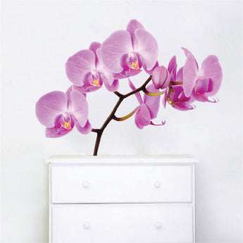Orchid Flower Wall Decal Mural Removable Flowers Wall Decor Bedroom Art Mural, c10