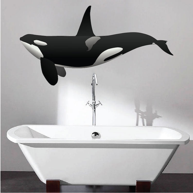 Orca Whale Wall Decal Animal Decor Ocean Sea Life Stickers Removable Wall Killer Whales, n21