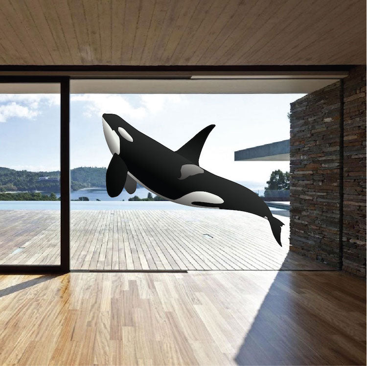 Orca Whale Wall Decal Animal Decor Ocean Sea Life Stickers Removable Wall Killer Whales, n21