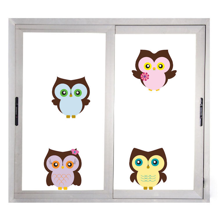 Nursery Owl Wall Sticker Decal Wall Art Cute Bedroom Owls Birds Wall Decor Wall Stickers, n00