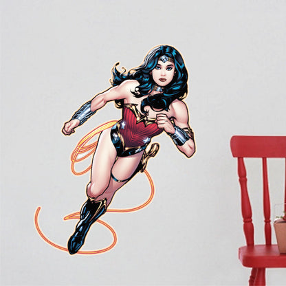 Power Woman Wall Decal Kids Bedroom Wall Decor Superhero Sticker, e91