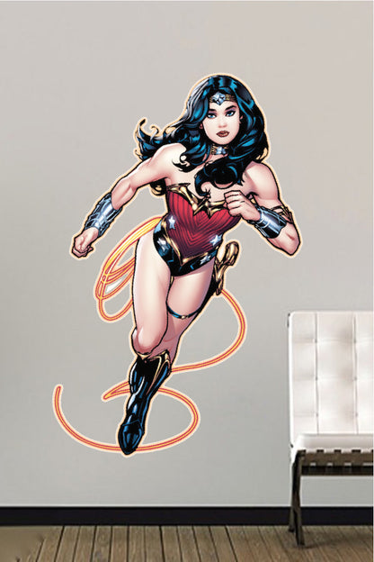 Power Woman Wall Decal Kids Bedroom Wall Decor Superhero Sticker, e91