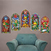 Video Game Stained Glass Windows Wall Decal Game Room Wall Sticker, s75