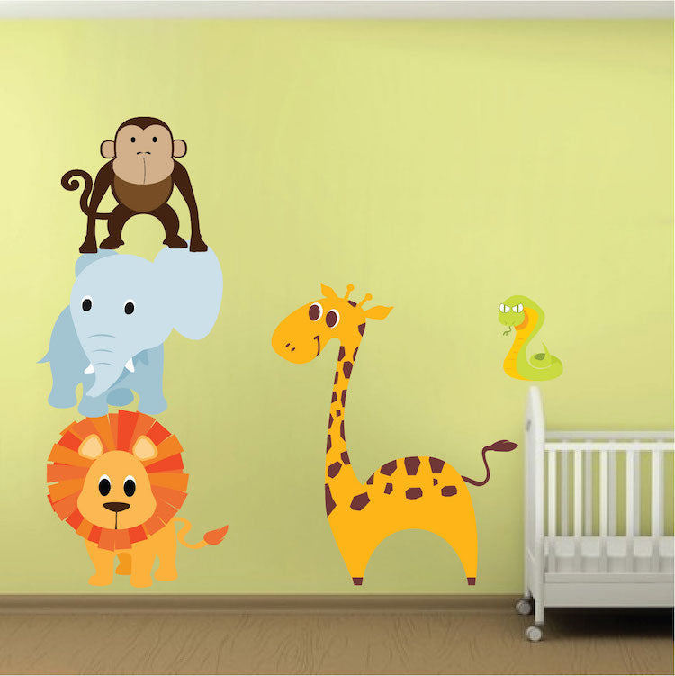 Kids Zoo Wall Decal Kids Room Animals Wall Decor Apartment Stickers for Kids and Animals, n06