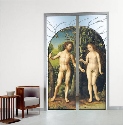 Adam and Eve Wall Decal Self Adhesive Wall Mural Removable Art