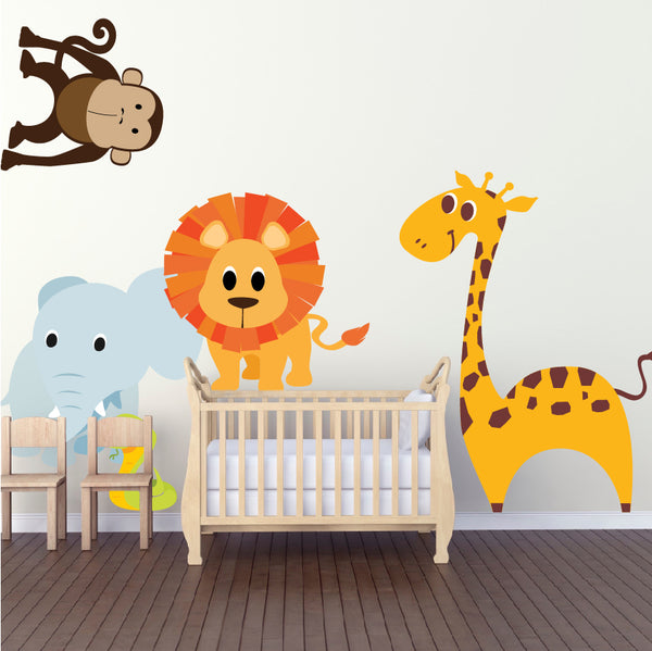 Kids Zoo Wall Decal Kids Room Animals Wall Decor Apartment Stickers fo ...