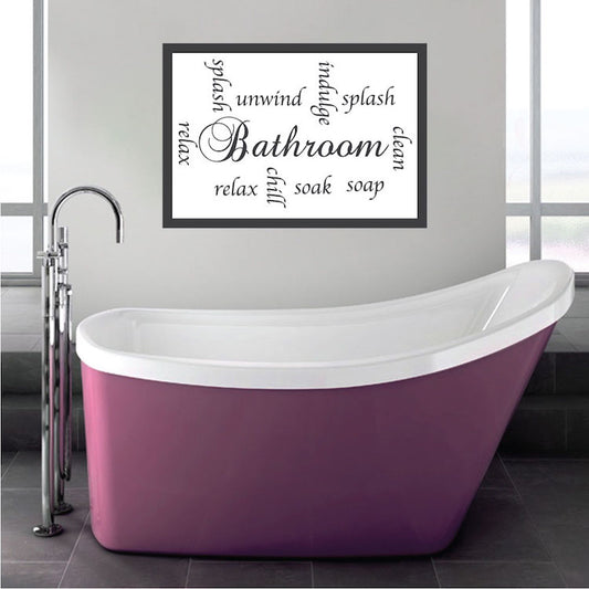 Bathroom Saying Wall Decal Bathroom Poster Bathroom Wall Quote Decal, c84