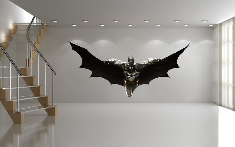 Flying Bat Wall Decal Movie Wall Art Kids Bedroom Wall Decor Superhero Sticker, b26