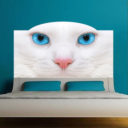 Cat Headboard Wall Decal Bedroom Decor for Apartment Dorms Removable Headboard Art, c47
