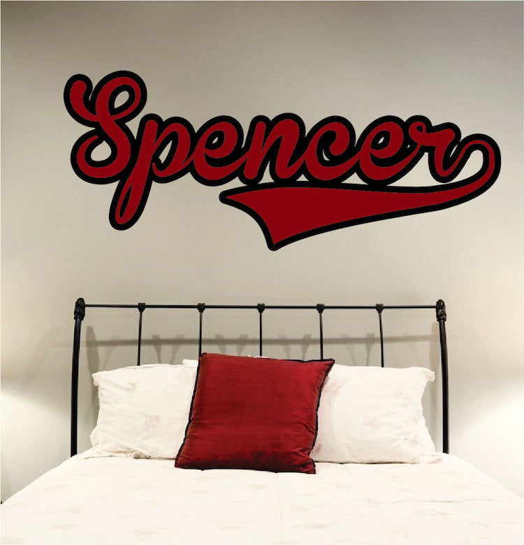 Custom Boys Bedroom Name Wall Decal Child Names Wallpaper Personalized Decor for Kids Teens, n15