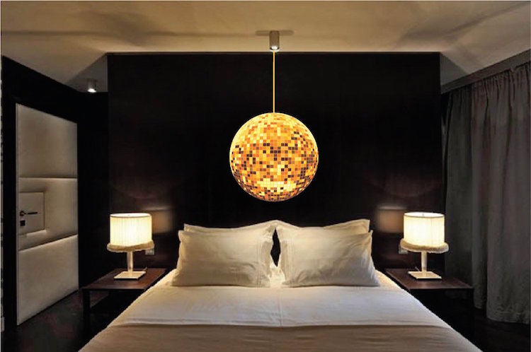 Gold Disco Ball Wall Decal Dance Room Wall Art Sticker Removable Bedroom Decor, a35