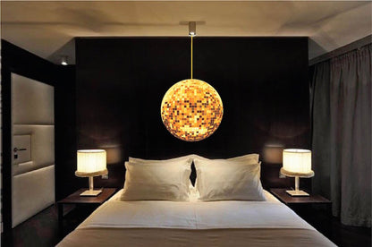 Gold Disco Ball Wall Decal Dance Room Wall Art Sticker Removable Bedroom Decor, a35