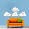 Writeable Clouds Dry Erase Wall Decal Mural Productive Kids Removable Decor Wall Sticker, b84