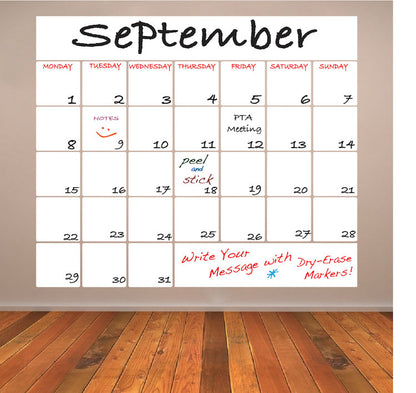 Monthly Dry Erase Wall Decal Mural Productive Office Removable Decor Wall Sticker, b77