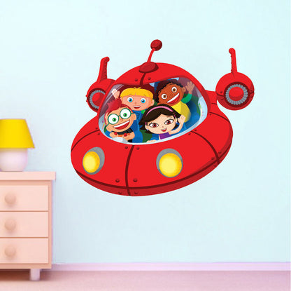 Little Spaceship Wall Decal Sticker Kids Room Decor Dorm Rooms Removable Art, n92