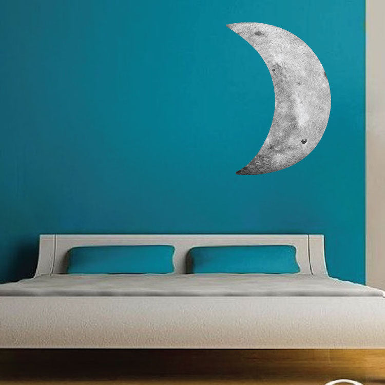 Crescent Moon Wall Decal Outer Space wall Mural Moon Wall Decor Removable Wall Murals Planets, c91