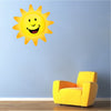 Happy Sun Wall Decal Mural Kids Room Face Sticker Bedroom Apartment Decor Removable Wall Decor, c30