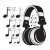 Headphone Music Wall Decal Sticker for Dorm Room Musical Notes Wall Mural Removable Music Art, c28