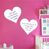Heart Dry Erase Wall Decal Mural Productive Kids Writable Removable Decor Wall Sticker, b81