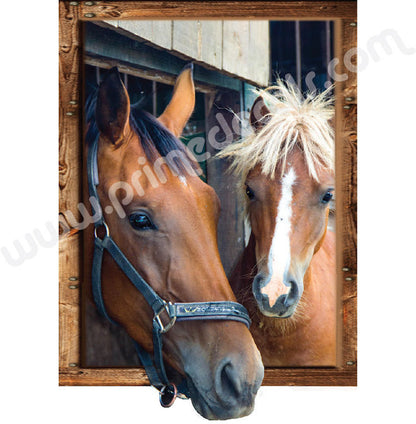 Horse Frame Wall Decal Farm Animal Horse Wall Decal Mural Sticker Bedroom Apartment Wall Decal, a51