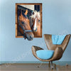 Horse Frame Wall Decal Farm Animal Horse Wall Decal Mural Sticker Bedroom Apartment Wall Decal, a51