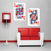 Playing Cards Wall Decal Kids Card Game Decor Removable Nursery Game Room Wall Sticker, c86