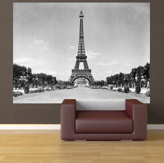 Eiffel Tower Wall Decal France Decor for Apartment Bedroom Europe Paris Wall View Mural, b21