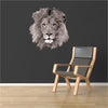 Lion Head Wall Decal Wild Animal Wall Decor Mural Sticker Bedroom Color Apartment Wall Art, b91