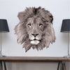 Lion Head Wall Decal Wild Animal Wall Decor Mural Sticker Bedroom Color Apartment Wall Art, b91