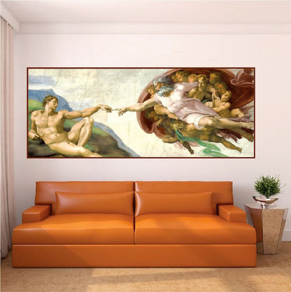 Michelangelo Wall Decal Sistine Chapel Wall Art Renaissance Sticker Bedroom Wall Decor, a57