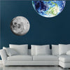 Moon Wall Decal Outer Space wall Mural Moon Wall Decor Removable Wall Murals Planets, c22