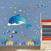 Under The Sea Wall Decal Animal Decor Ocean Sea Life Stickers Removable Wall Big Fish, n07